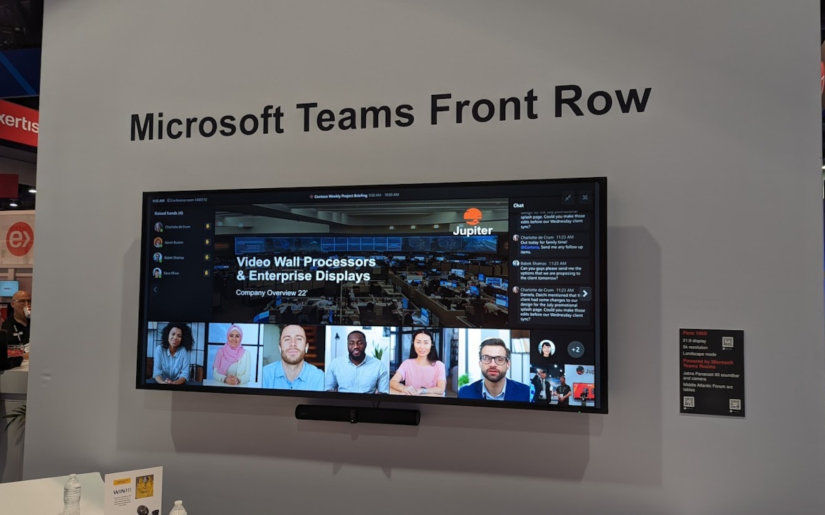 Tỷ lệ màn hình 21:9 cho Microsoft Teams Front Row Layout